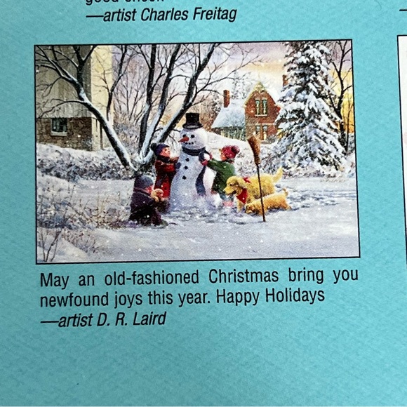 Christmas folded cards set of 20 w/ 10 different designs made in USA - Picture 10 of 16